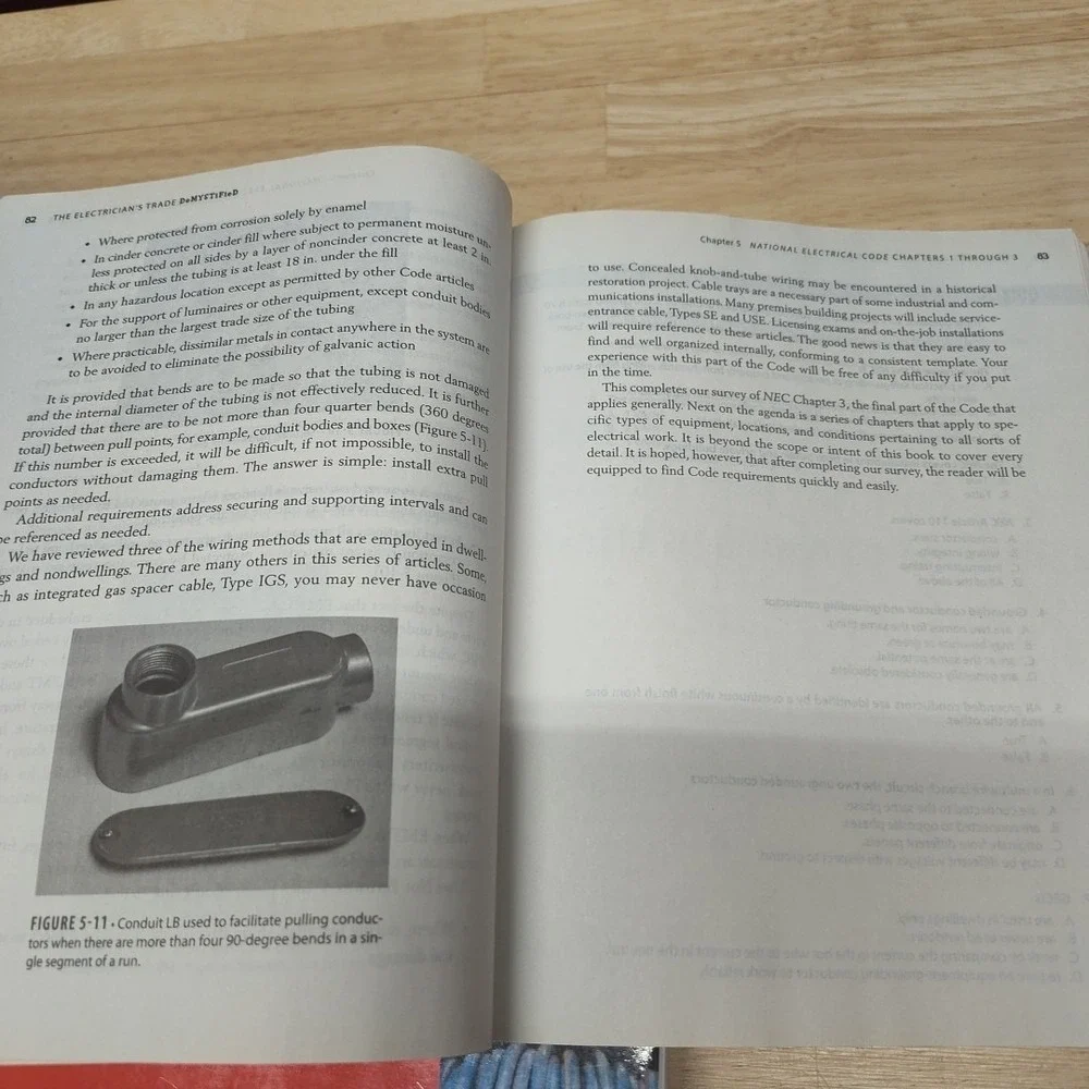 Electricians exam study guide and Trade demystified books school educate